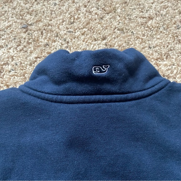 Vineyard Vines Casual Navy Quarter Zip Sweatshirt Shep Shirt - Picture 4 of 6